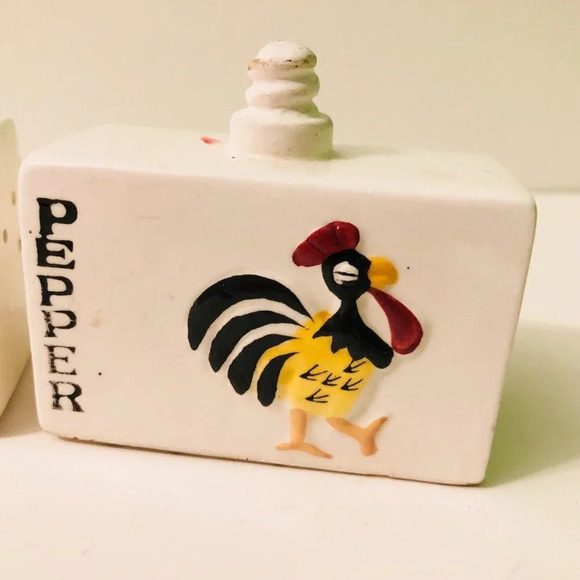 Vintage Rooster Salt and Pepper Shakers Japan - Picture 2 of 15